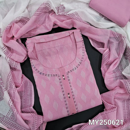 Pastel pink jakard cotton salwar material my250621-Neidhal