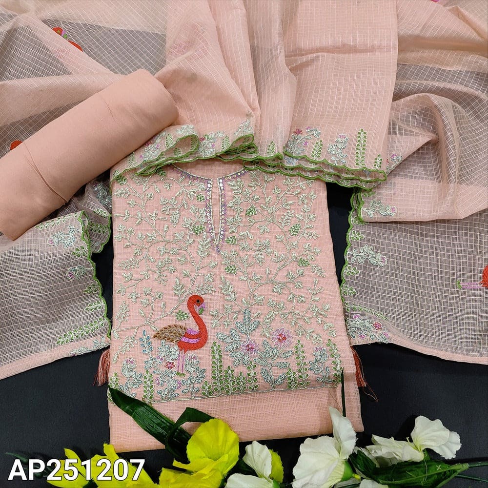 Pastel pink kota salwar material ap251207-Neidhal