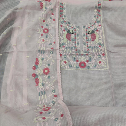 Pastel pink kota salwar material mr252017-Neidhal