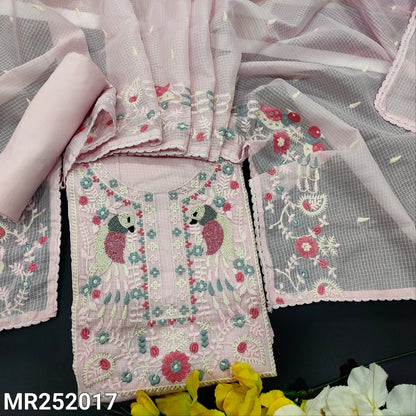 Pastel pink kota salwar material mr252017-Neidhal