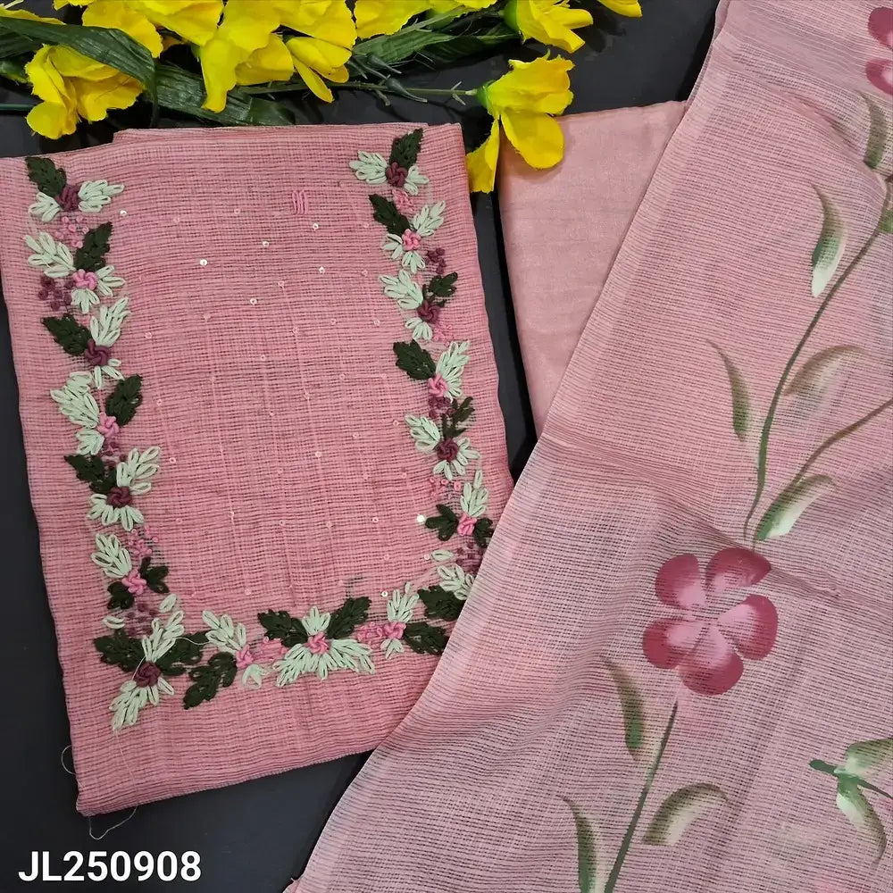 Pastel pink kota silk cotton salwar material jl250908-Neidhal