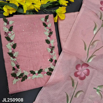 Pastel pink kota silk cotton salwar material jl250908-Neidhal