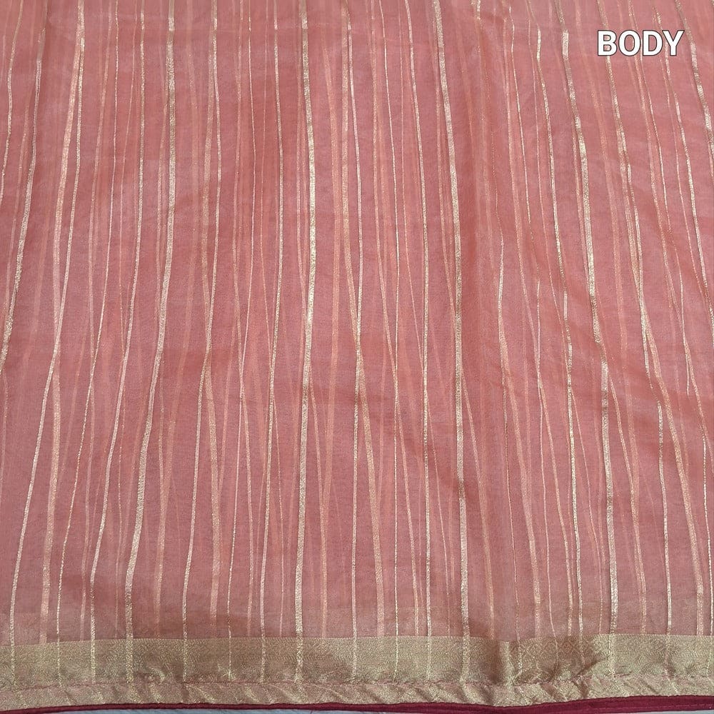 Pastel pink organza saree ns226-Neidhal