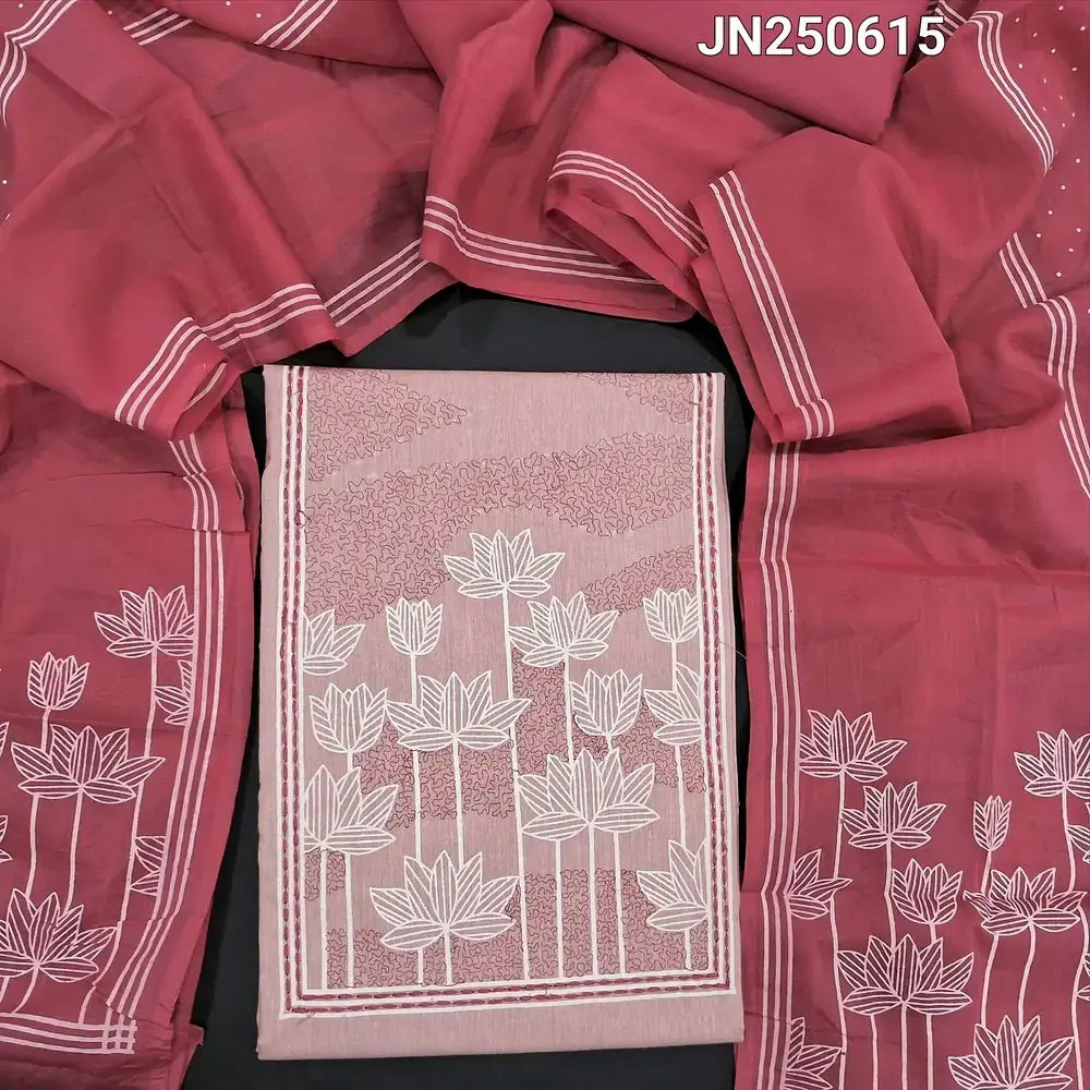 Pastel pink premium handloom cotton salwar material jn250615-Neidhal