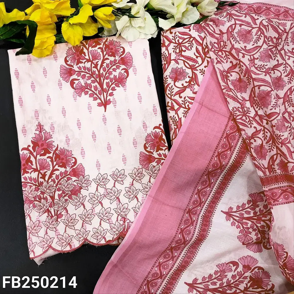 Pastel pink printed soft cotton salwar material ap250214-Neidhal