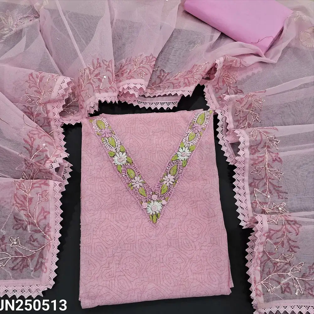 Pastel pink printed super net salwar material jn250513-Neidhal