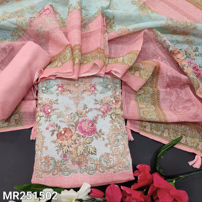 Pastel pink semi linen salwar material mr251502-Neidhal