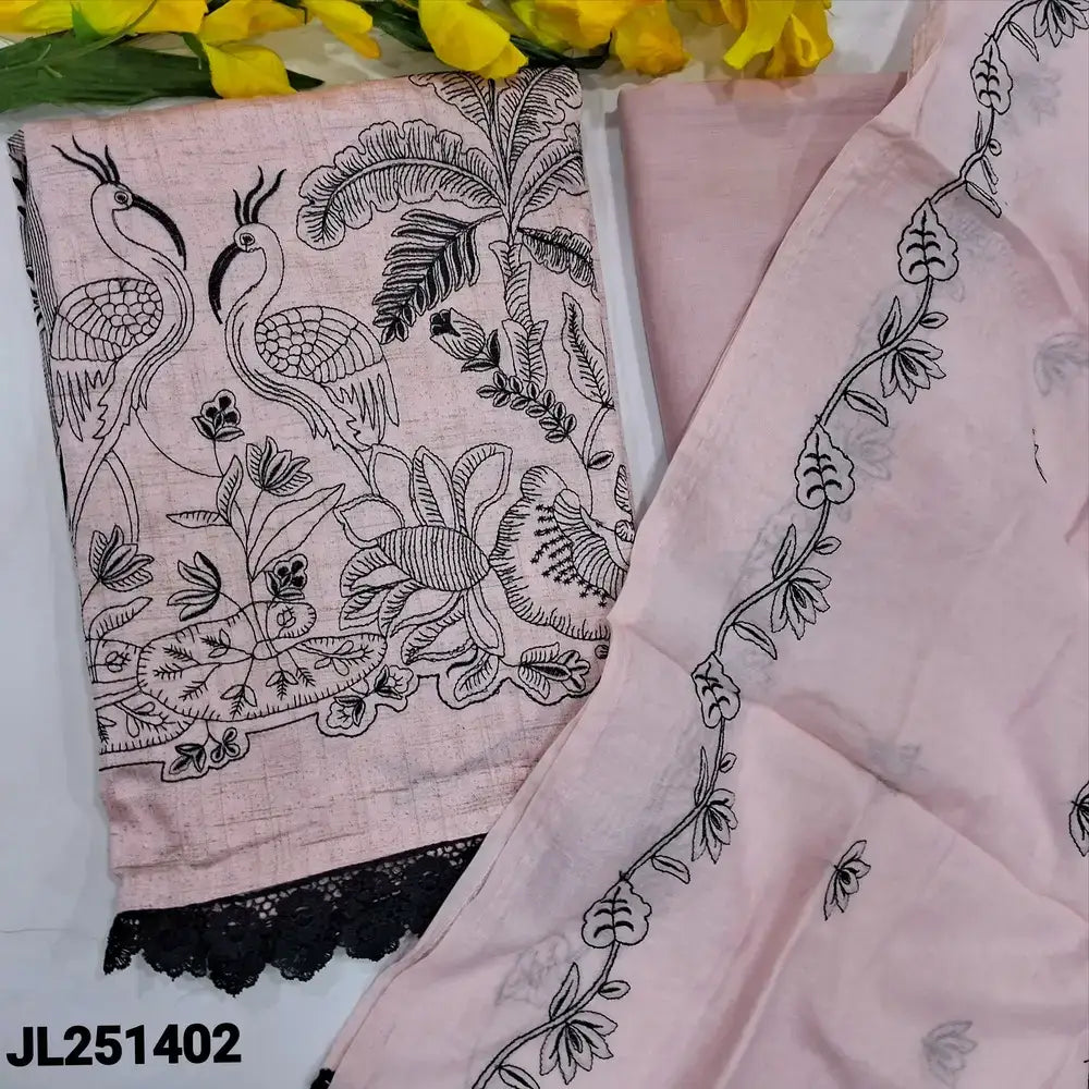 Pastel pink spun cotton salwar material jl251402-Neidhal