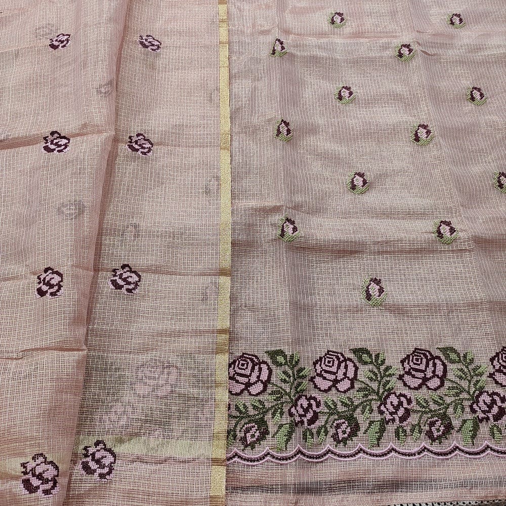 Pastel pink tissue kota silk cotton salwar material mr251801-Neidhal