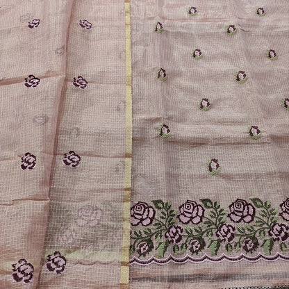 Pastel pink tissue kota silk cotton salwar material mr251801-Neidhal