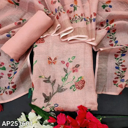 Pastel pink tissue linen salwar material ap251601-Neidhal