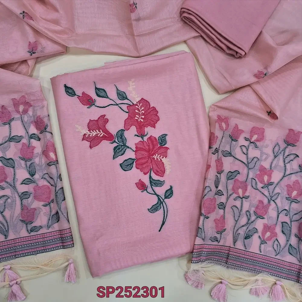 Pastel Pink viscous silk salwar material SP252301-Neidhal