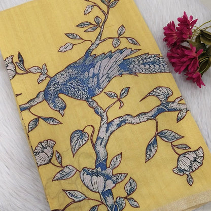 Pastel yellow designer silk cotton saree ns113-Neidhal