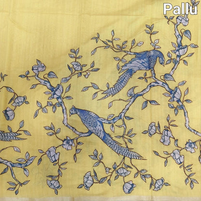 Pastel yellow designer silk cotton saree ns113-Neidhal