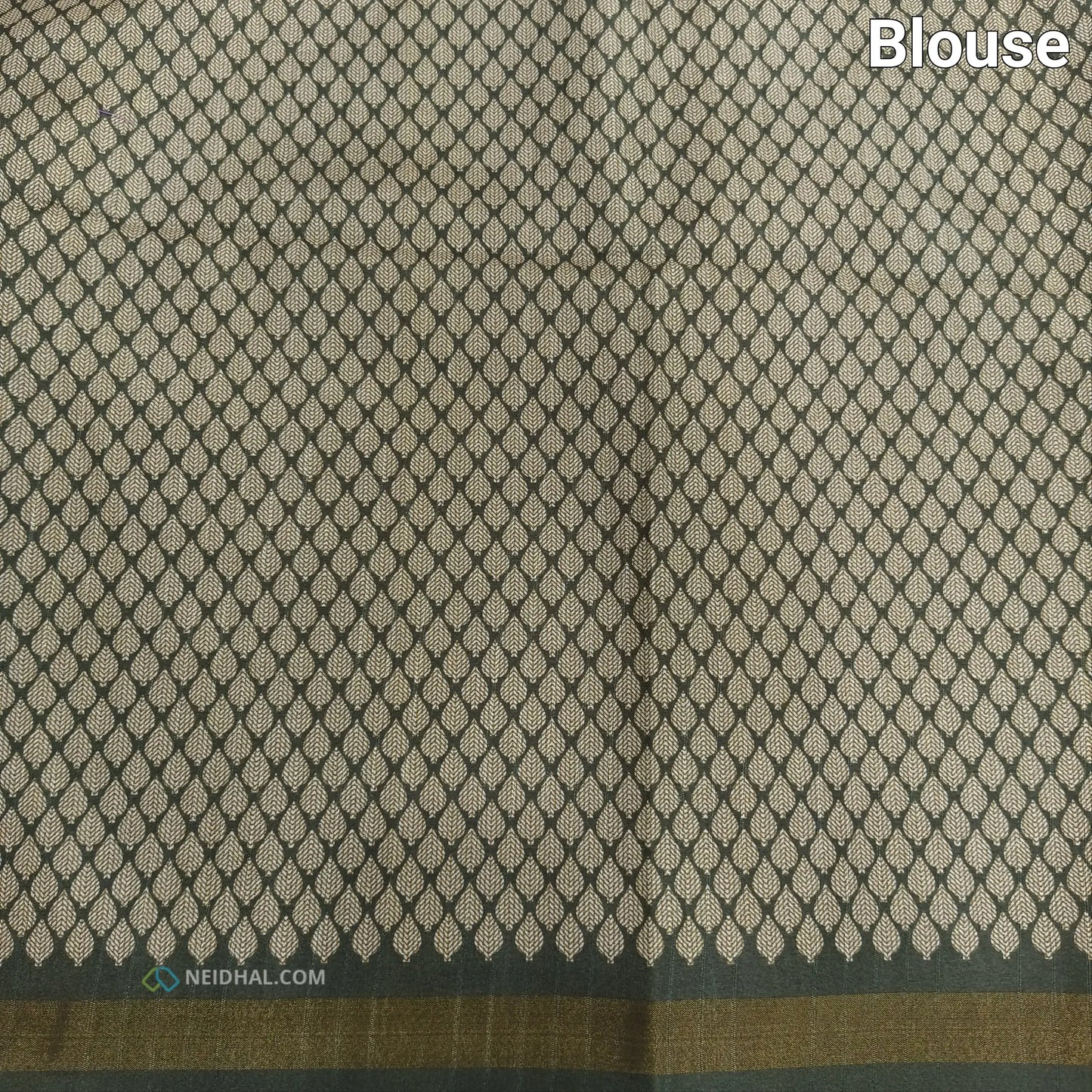 Peach checked printed semi chappa silk saree ns38-Neidhal