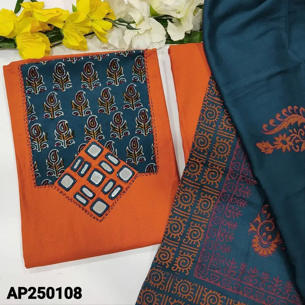 Peach cotton salwar material ap250108-Neidhal