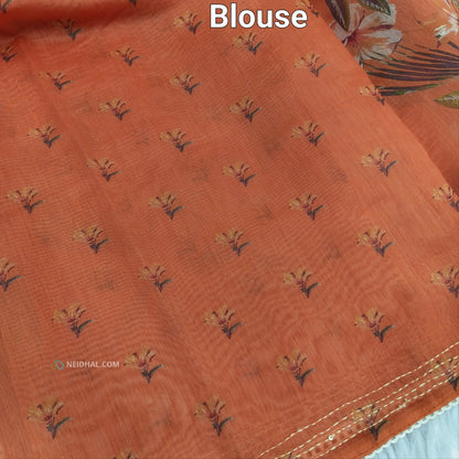 Peach designer digital printed soft silk cotton saree ns55-Neidhal