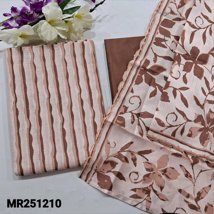 Peach fancy slub silk cotton salwar material mr251210-Neidhal