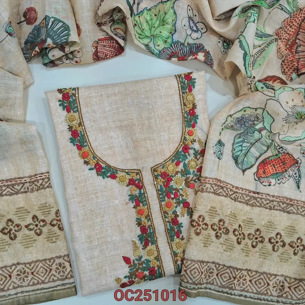 Peach premium linen salwar material OC251018-Neidhal