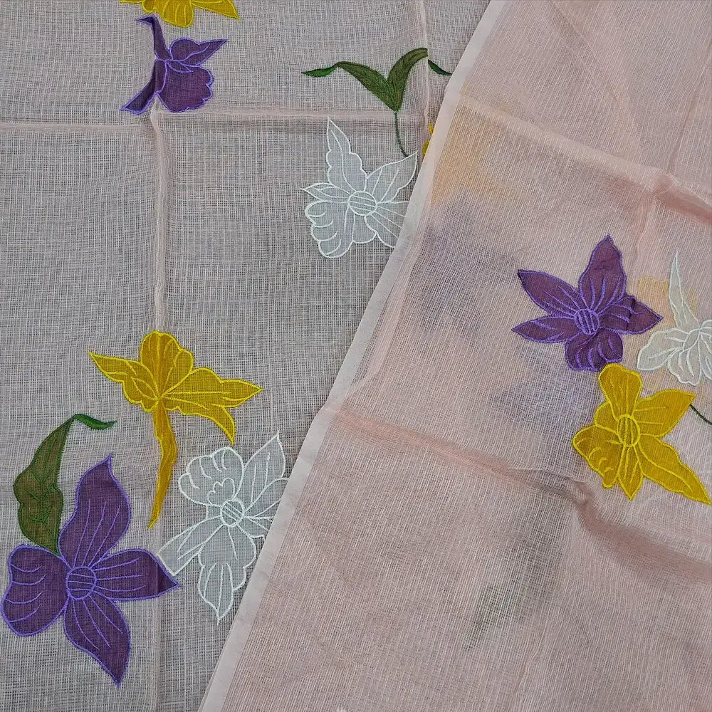 Peachish pink designer premium kota salwar material my252903-Neidhal