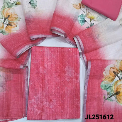 Peachish pink digital printed fancy silk cotton salwar material jl251612-Neidhal