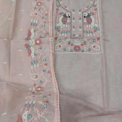 Peachish pink kota salwar material mr252014-Neidhal