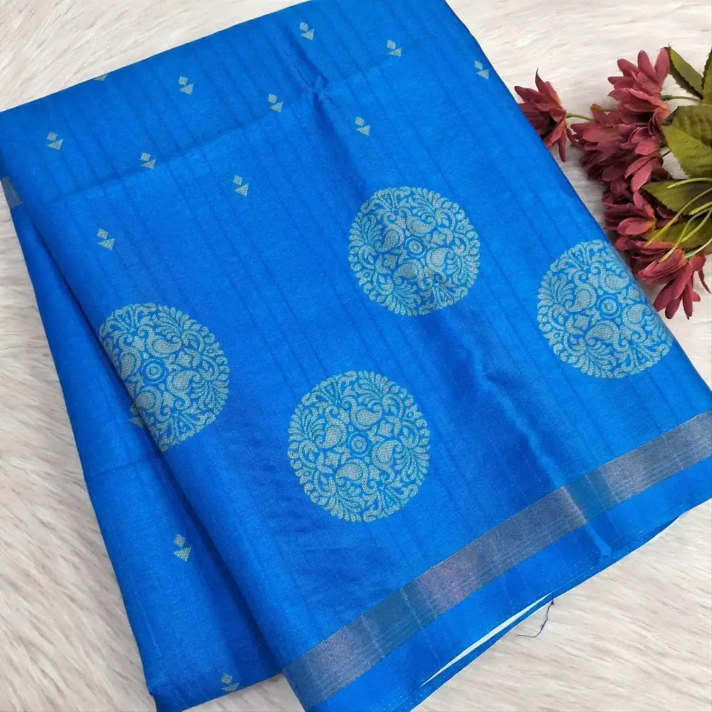 Peachish pink printed chappa silk saree ns231-Neidhal