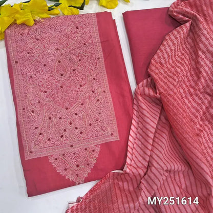 Peachish pink soft cotton salwar material my251614-Neidhal