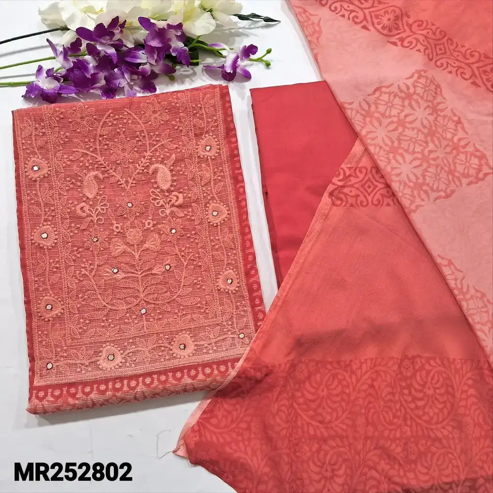 Peachish pink super net salwar material mr252802-Neidhal