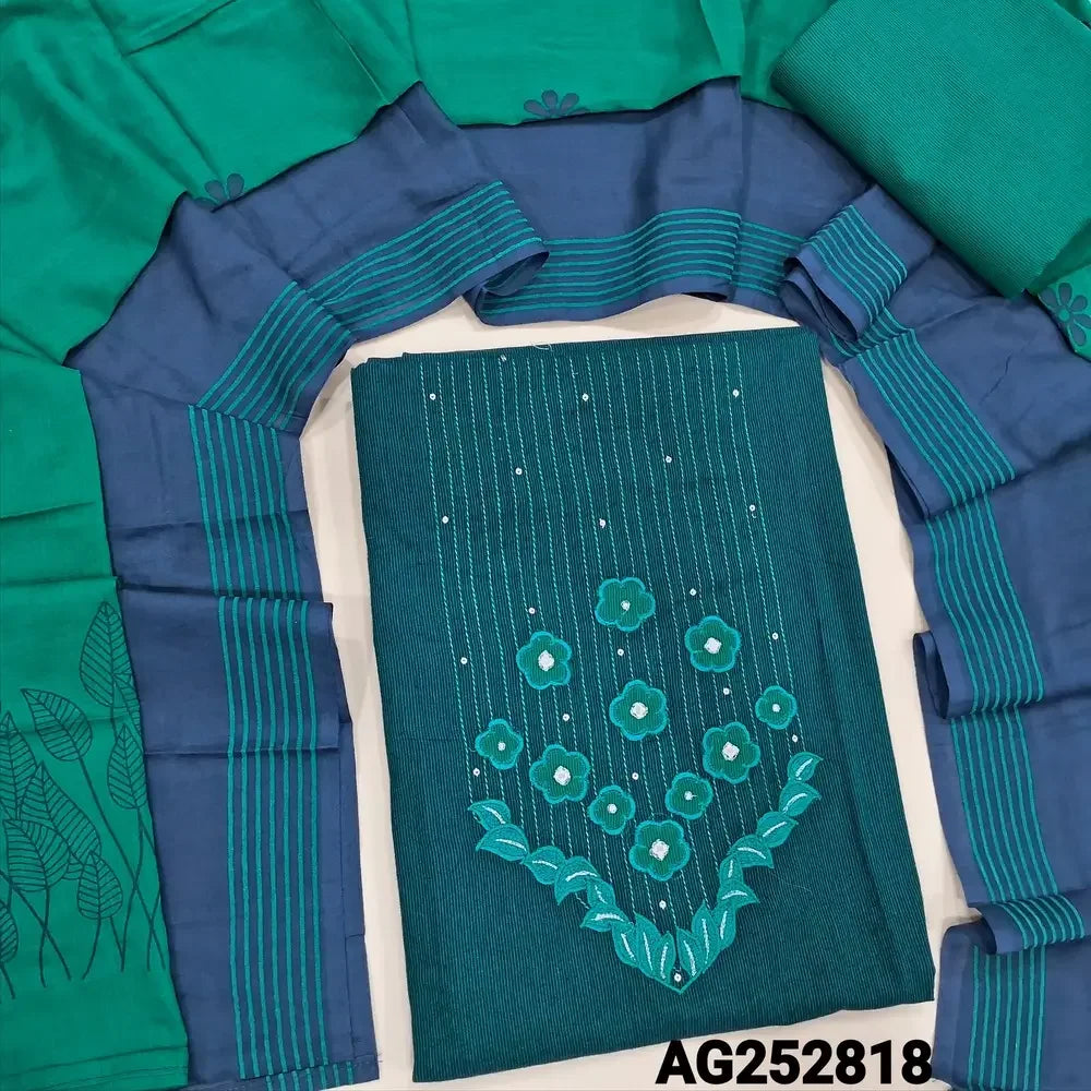 Peal blue premium handloom cotton salwar material ag252818 Neidhal