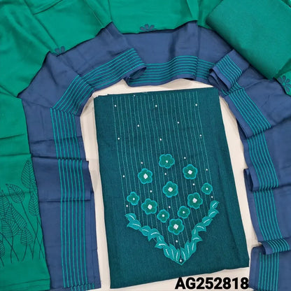 Peal blue premium handloom cotton salwar material ag252818 Neidhal