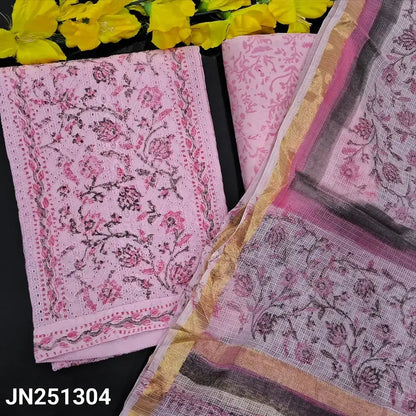 Pink block printed chikankari cotton salwar material jn251304-Neidhal