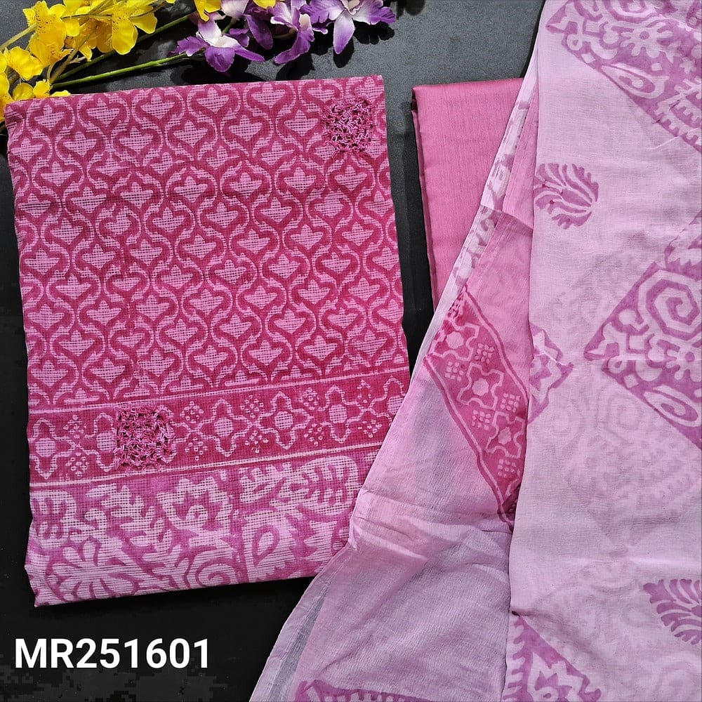 Pink block printed fancy super net salwar material mr251601-Neidhal