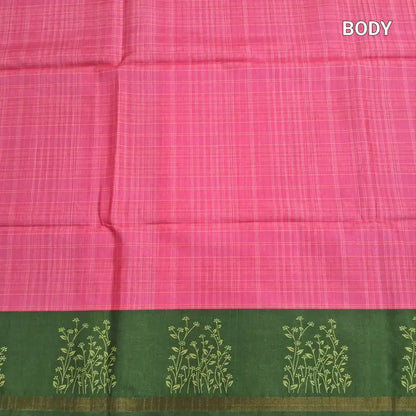Pink checkered printed fancy chappa silk saree ns199-Neidhal