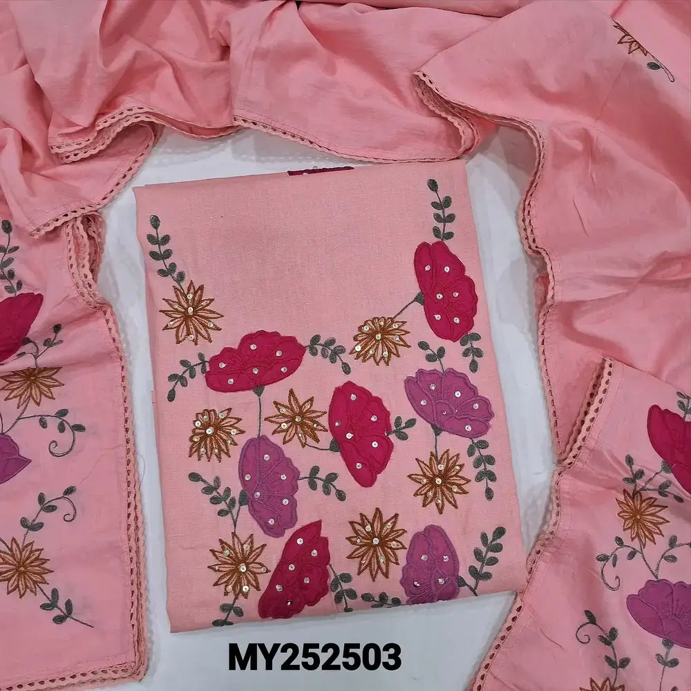 Pink cotton salwar material my252503-Neidhal
