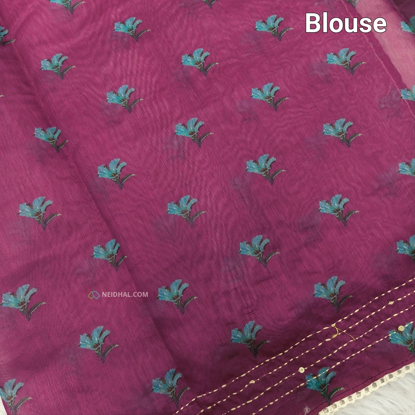 Pink designer digital printed soft silk cotton saree ns52-Neidhal