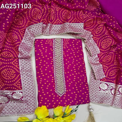 Pink designer pure dola silk salwar material ag251103-Neidhal