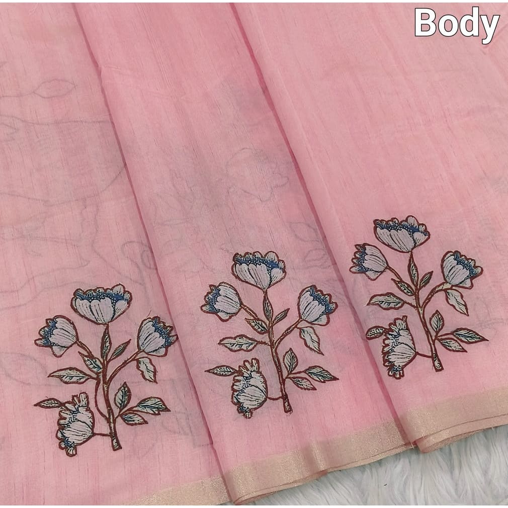 Pink designer silk cotton saree ns114-Neidhal
