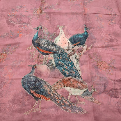 Pink digital printed semi linen salwar material mr251201-Neidhal