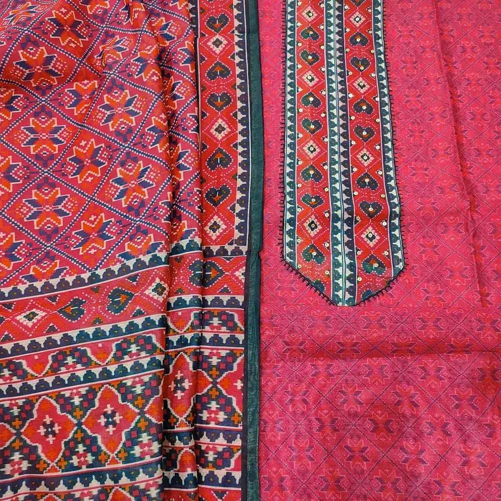 Pink digital printed silk cotton salwar material ap252904-Neidhal