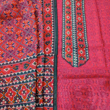 Pink digital printed silk cotton salwar material ap252904-Neidhal