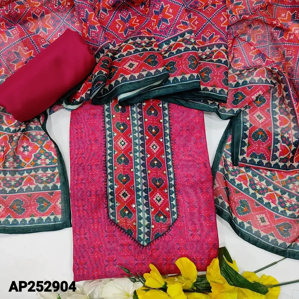 Pink digital printed silk cotton salwar material ap252904-Neidhal