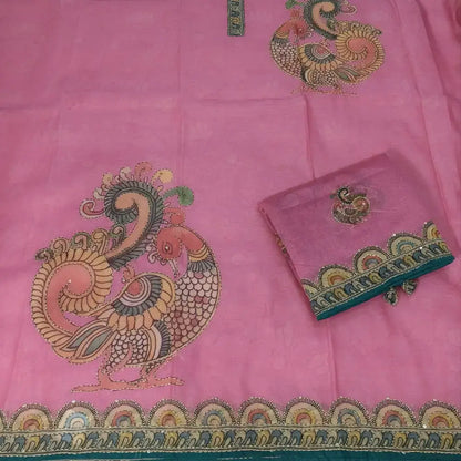 Pink digital printed silk cotton salwar material my251202-Neidhal