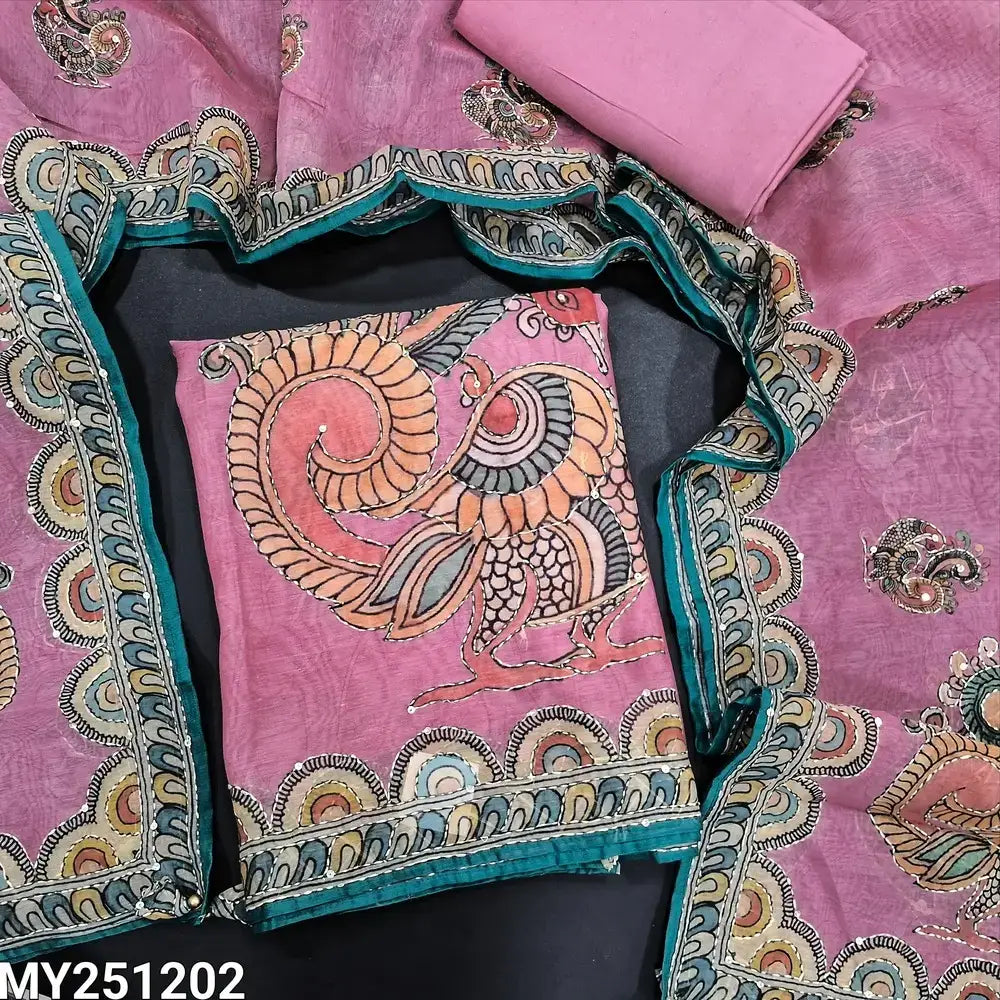 Pink digital printed silk cotton salwar material my251202-Neidhal