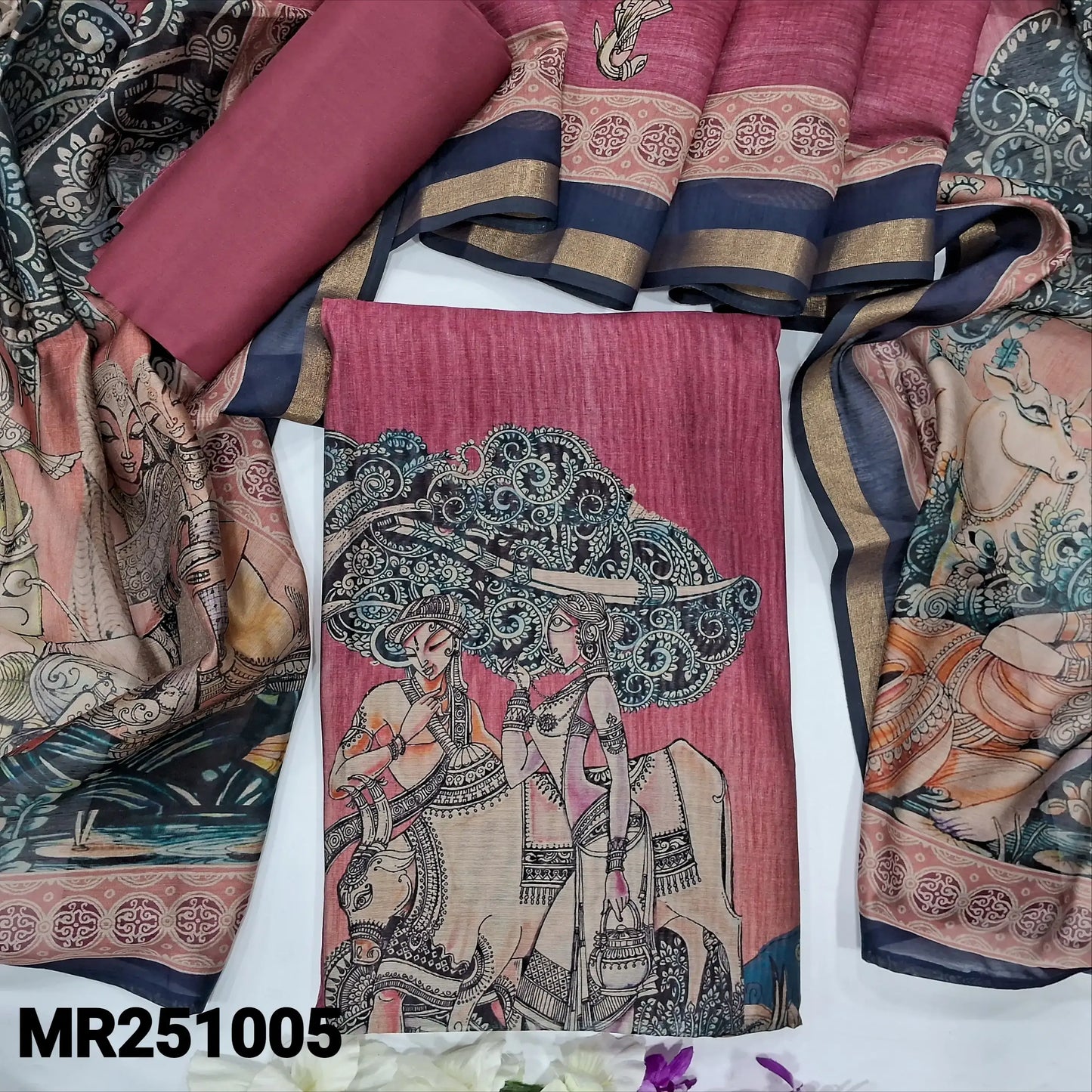 Pink digital printed soft silk cotton salwar material mr251005-Neidhal