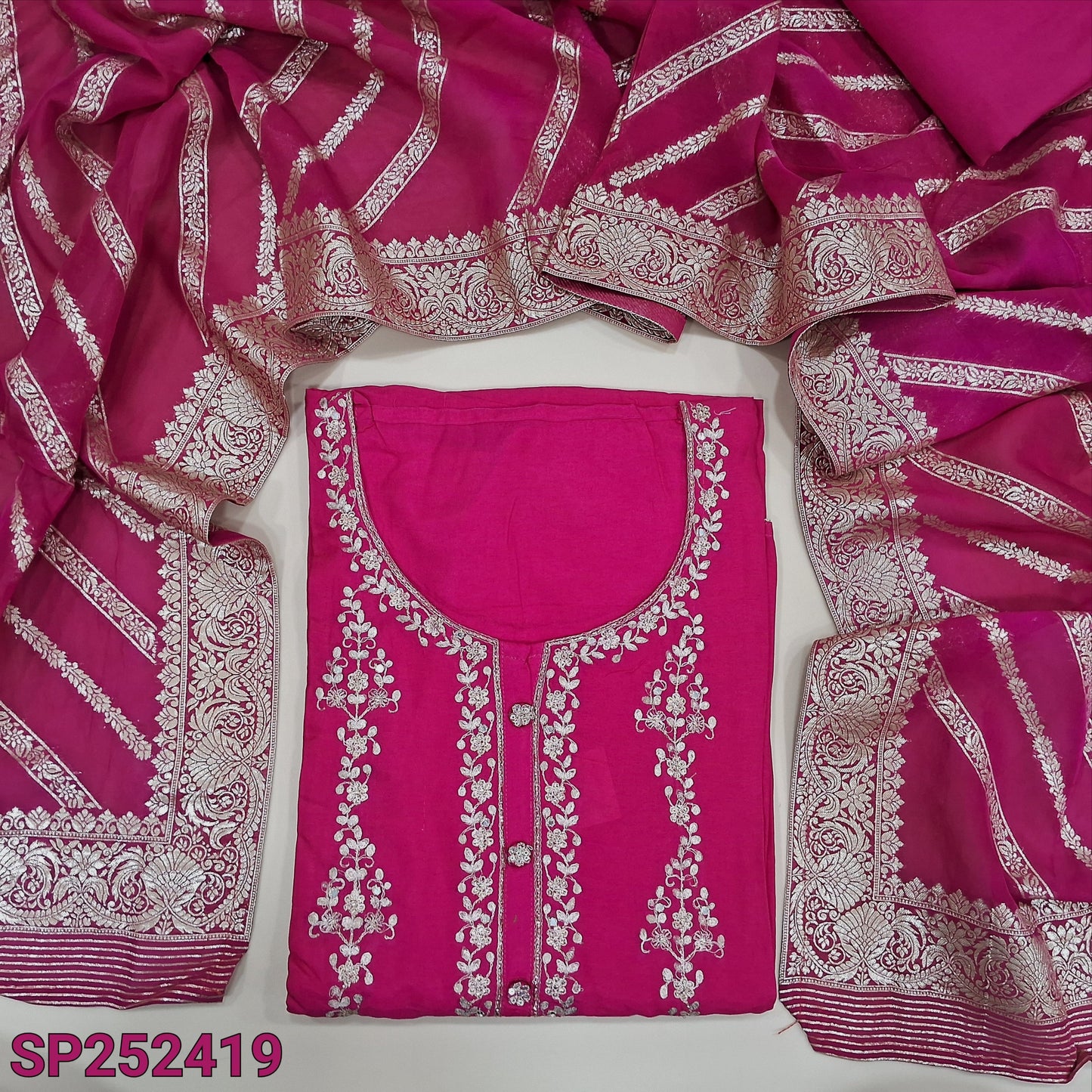 Pink dola silk salwar material SP252419-Neidhal
