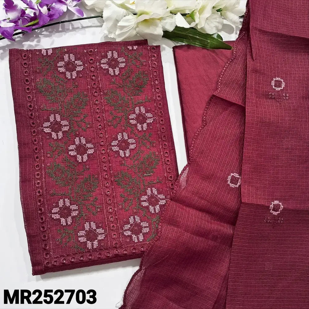 Pink fancy kota silk cotton salwar material mr252703-Neidhal