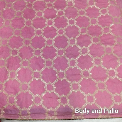 Pink fancy silk cotton saree ns237-Neidhal