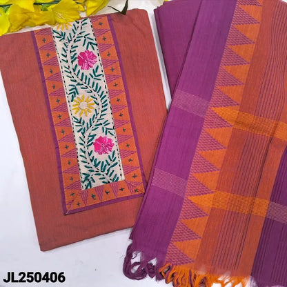 Pink handloom cotton salwar material jl250406-Neidhal