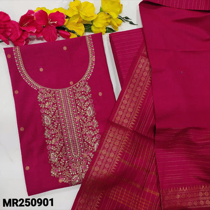 Pink handloom cotton salwar material mr250901-Neidhal